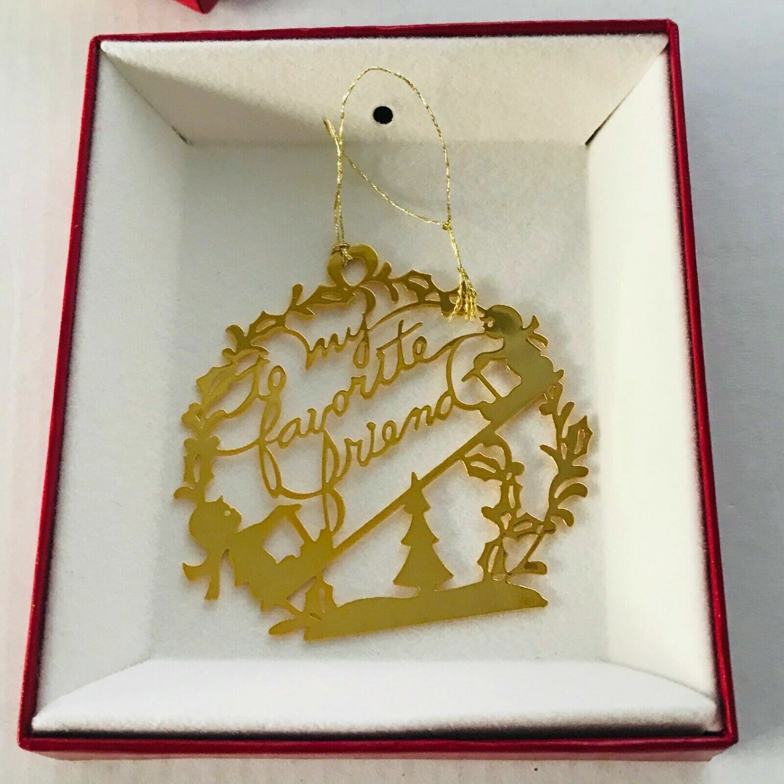 Vintage Camerlane 14k Gold Finish ornament My Favorite Friend 1983 USA
