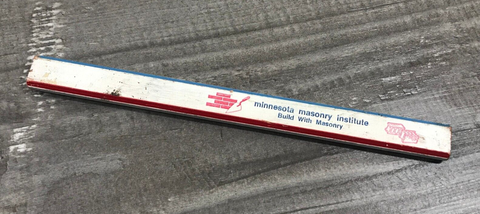 Vintage Minnesota Masonry Institute Advertising Carpenter Lead Pencil