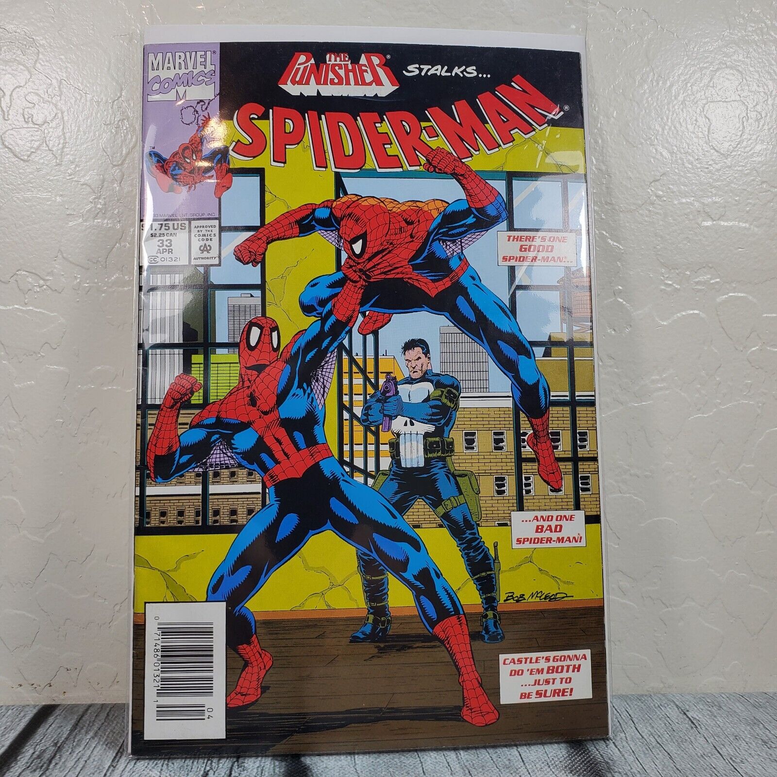 Marvel Comics Spider-Man #33 1993 Vol. 1 Punisher Vintage Comic Book Sleeved