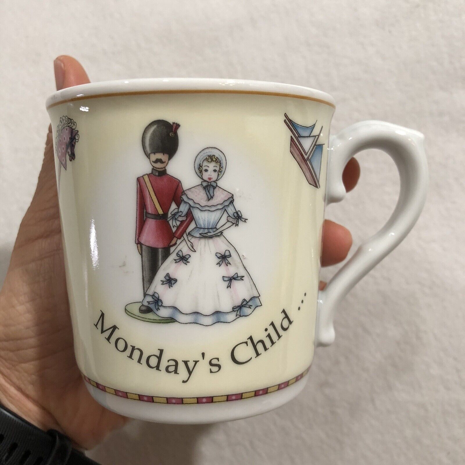 Royal Worcester Mug Monday Child Birthday Jenny Barnard Porcelain Days Of Week