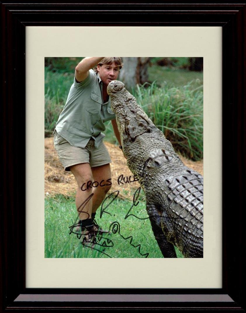 8x10 Framed Steve Irwin Autograph Promo Print - Portrait