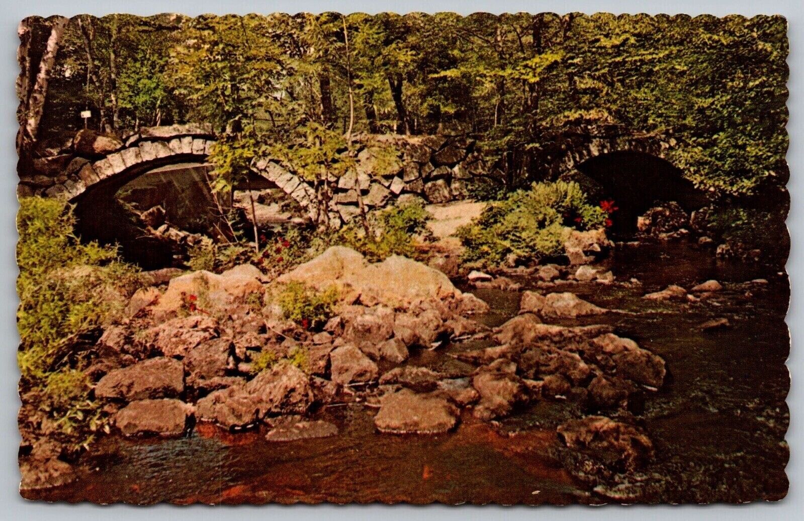 Stone Arched Bridge Contoocook River Photo By Walt Reyely Unp Postcard