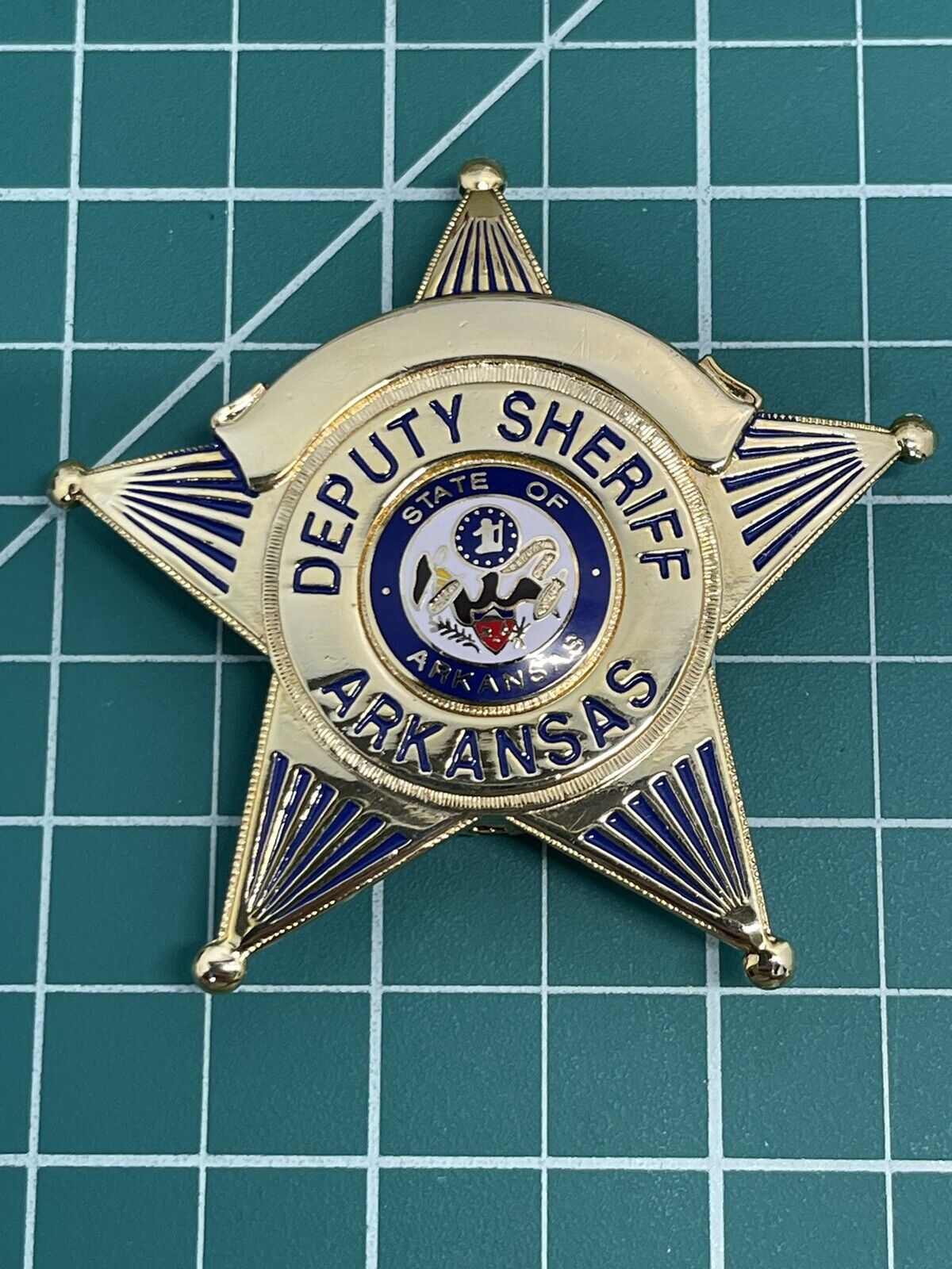 Vtg Obsolete Gold Deputy Sheriff Badge  (D)