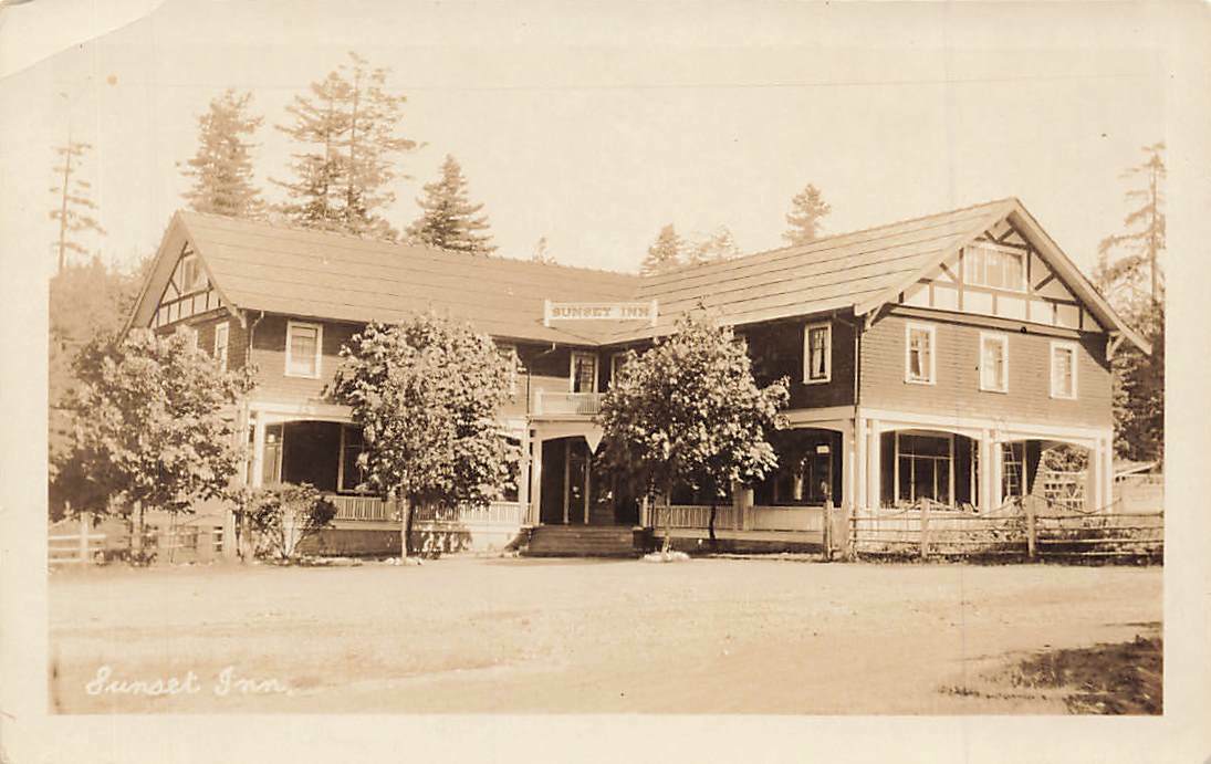 c1924-1949 RPPC Sunset Inn Real Photo Vintage P241