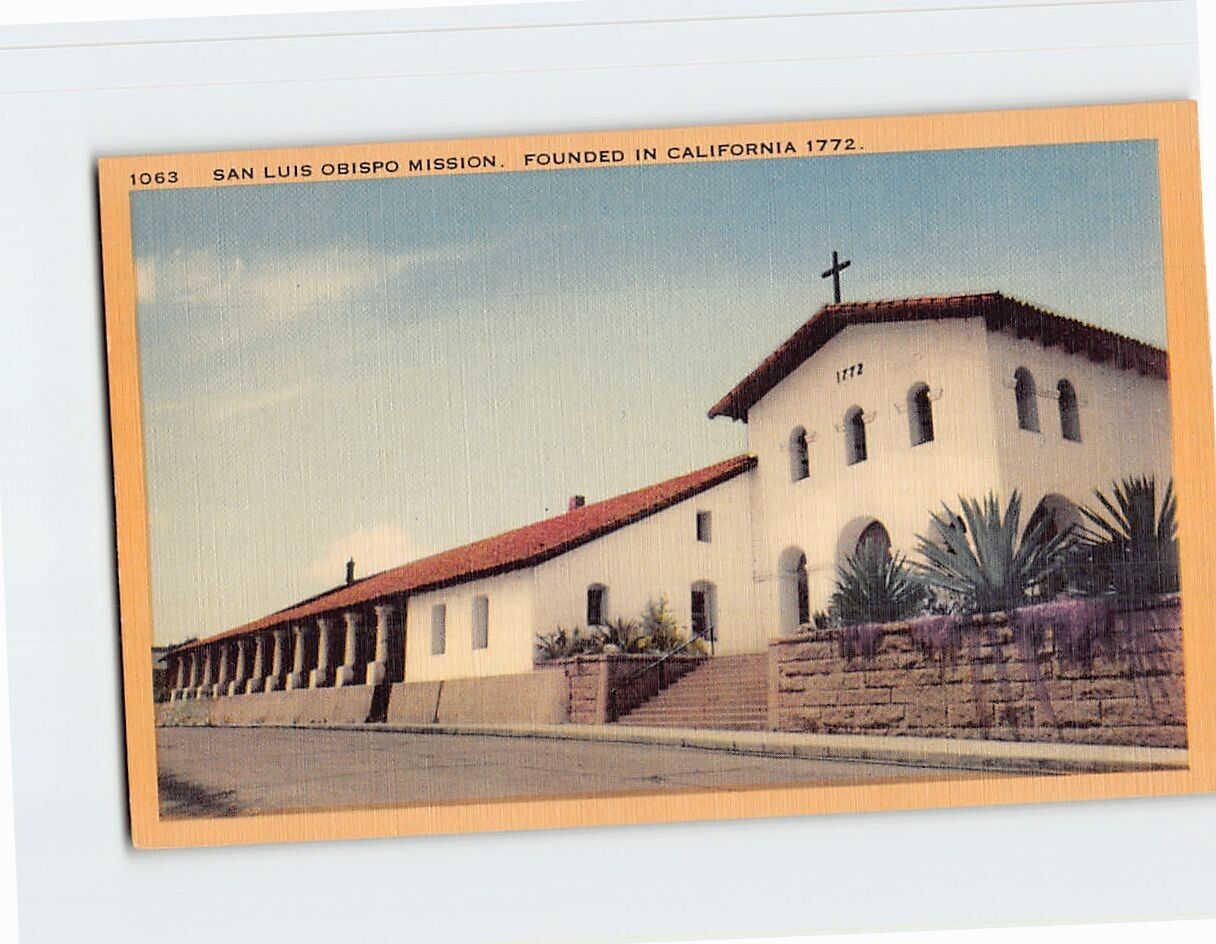 Postcard San Luis Obispo Mission California USA
