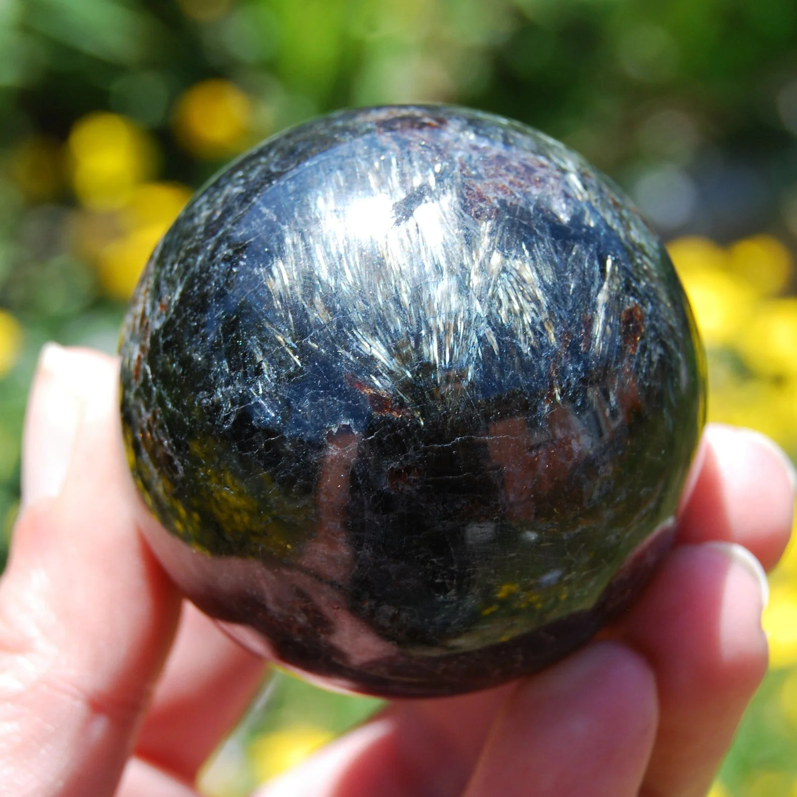 Arfvedsonite Crystal Spheres, Flashy Crystal Balls