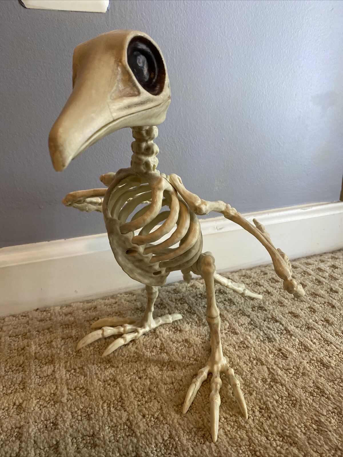 Crazy bonez skeleton Crow Bird Halloween prop decor