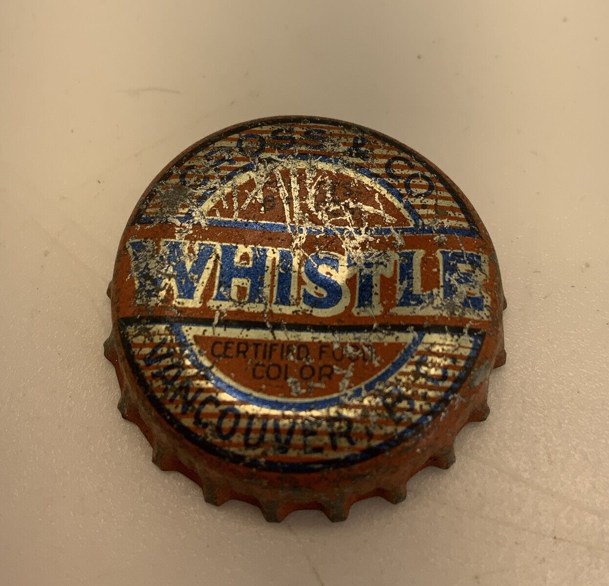 Whistle Bottle Cap Crown Vancouver B.C. Cross & Country