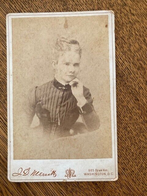 1880\'s Washington D. C. cabinet card-older lady- by J D Merritt