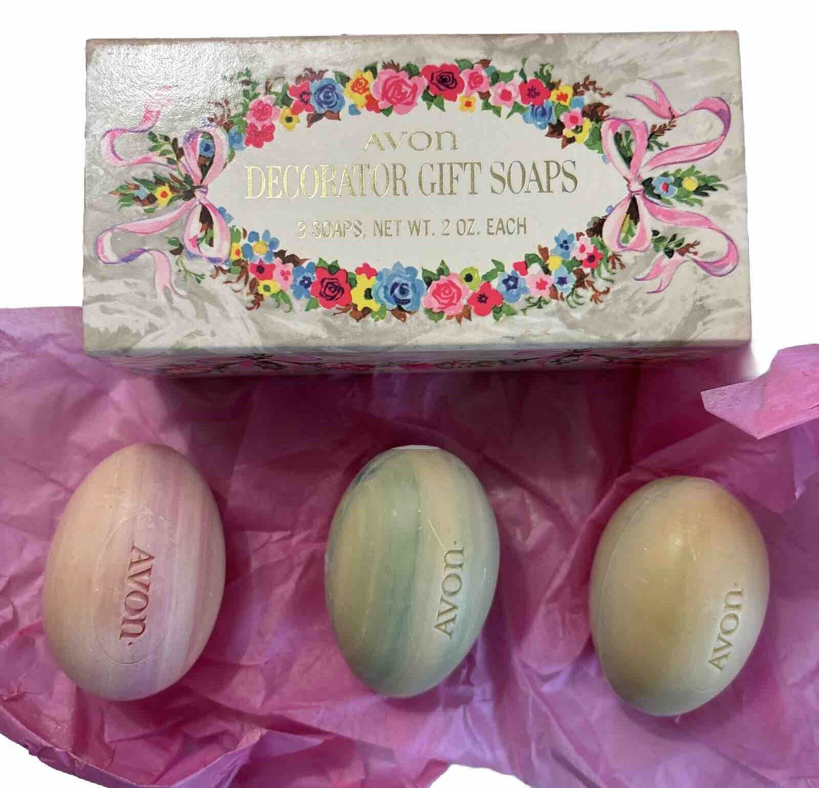 Vintage Avon Soap Pastel Colors Decorator Gift Egg Shaped Soaps 2 oz ea lot of 3