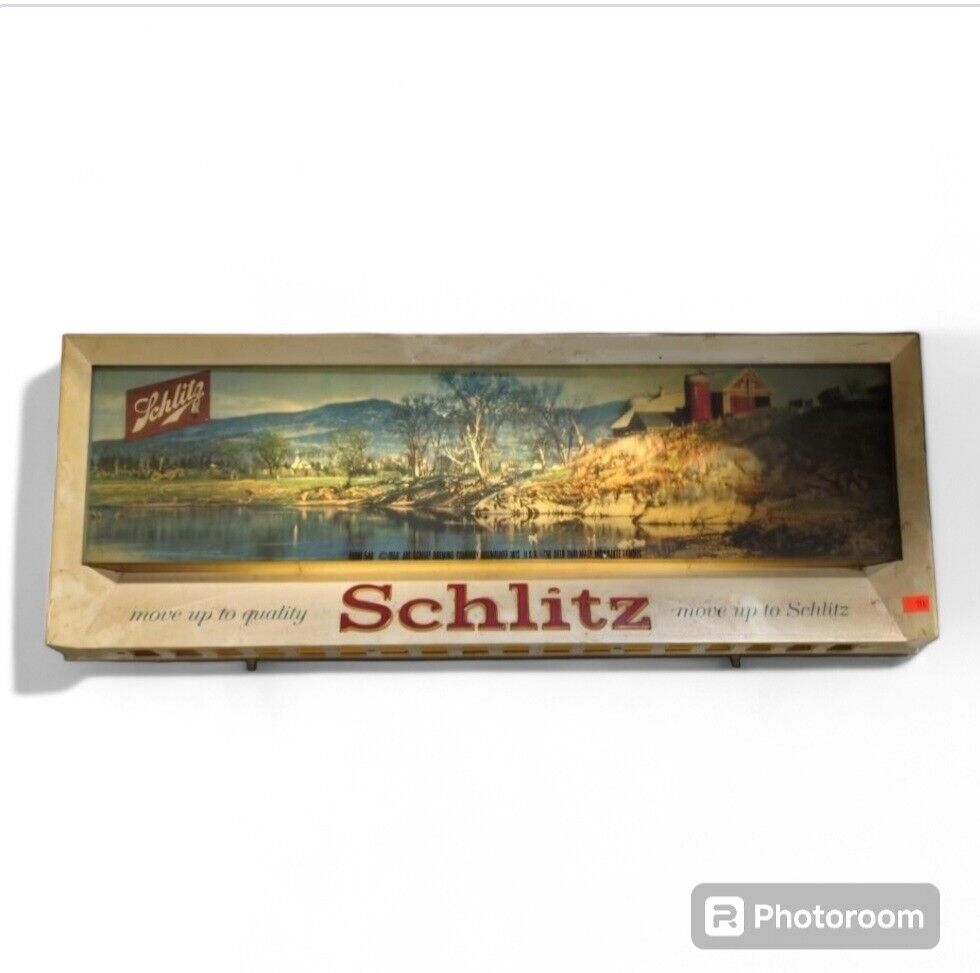 Vintage Schlitz Beer Light Bar Sign 26x10