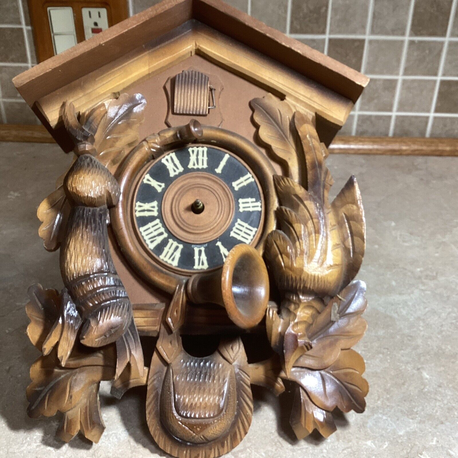 Vintage Black Forest GERMAN Cuckoo Clock PARTS OR REPAIR