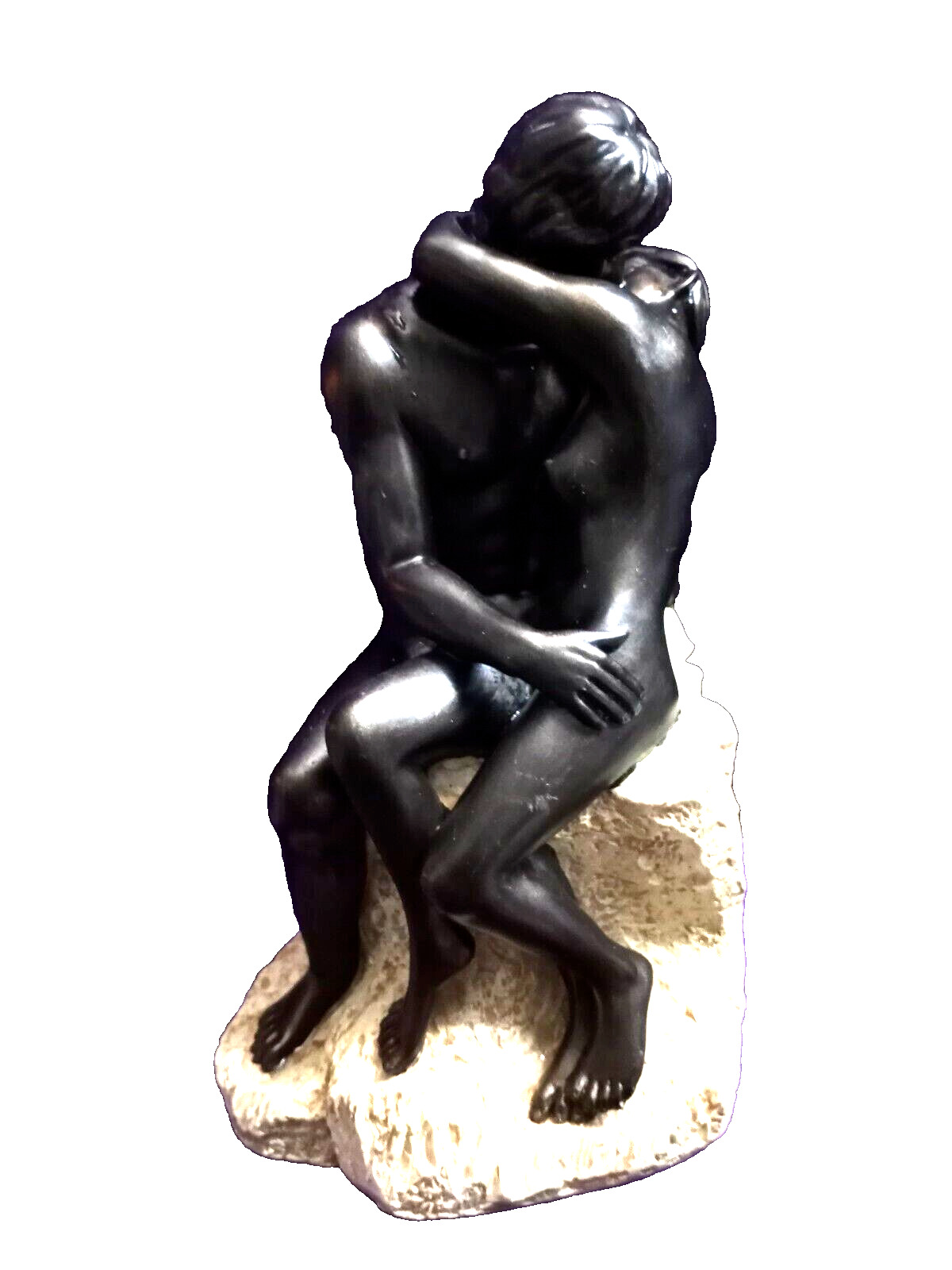 Woman and Man Kissing Statue 9''