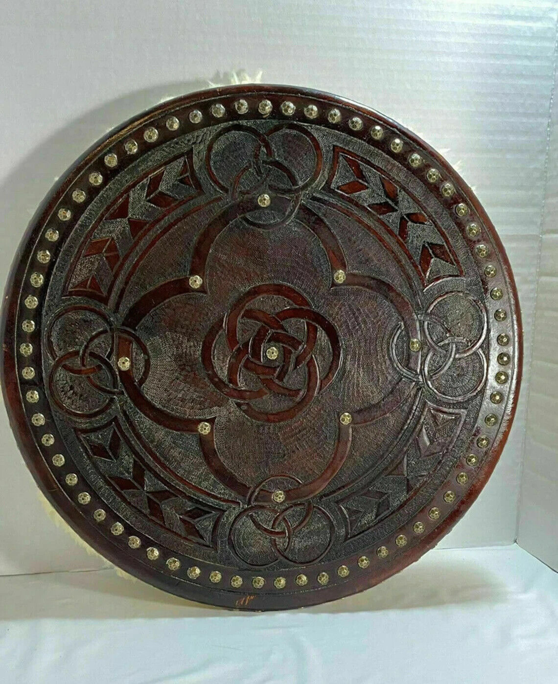 Medieval wooden Viking Celtic Scottish Targe Round Shield