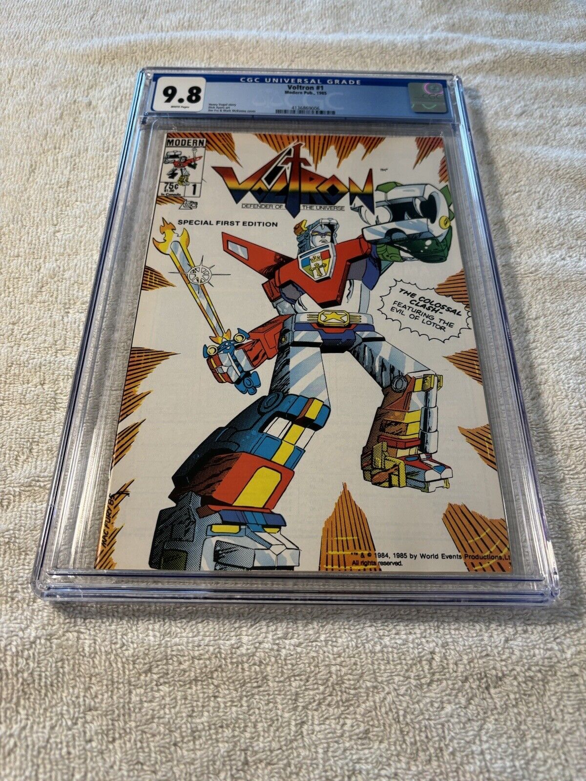 Voltron #1   CGC 9.8 1st Appearance of Voltron in US comics Modern Pub. 1985