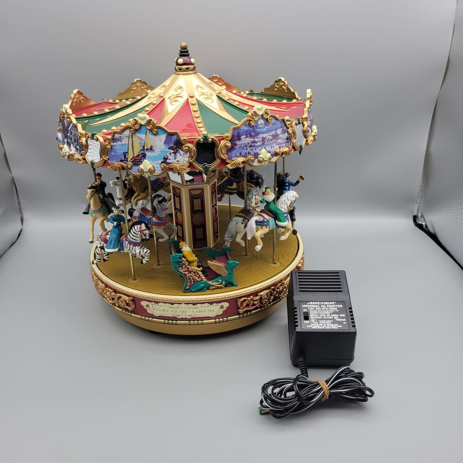 Mr Christmas The Carousel Display Lighted Motion Musical 30 Songs No Box WORKS