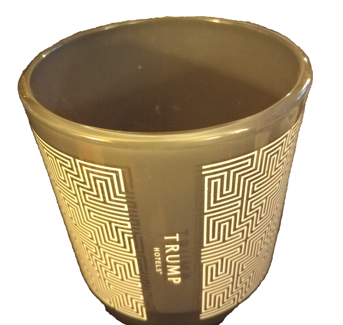 Trump Hotels Ceramic Cup/Jar/Candle Holder NEW 3 in Diameter