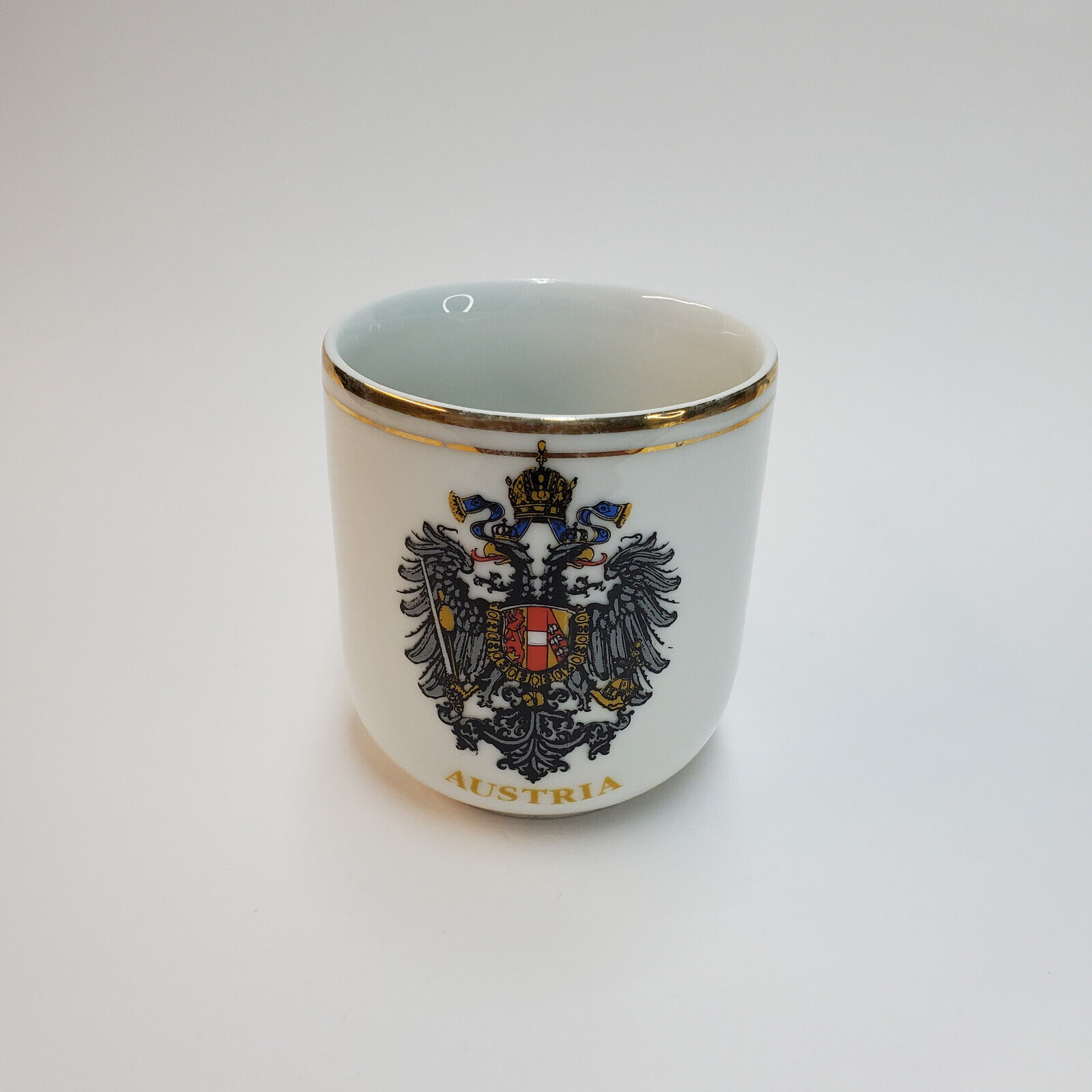 Austria Crest Coffee Mug with Gold Trim - K M Austria