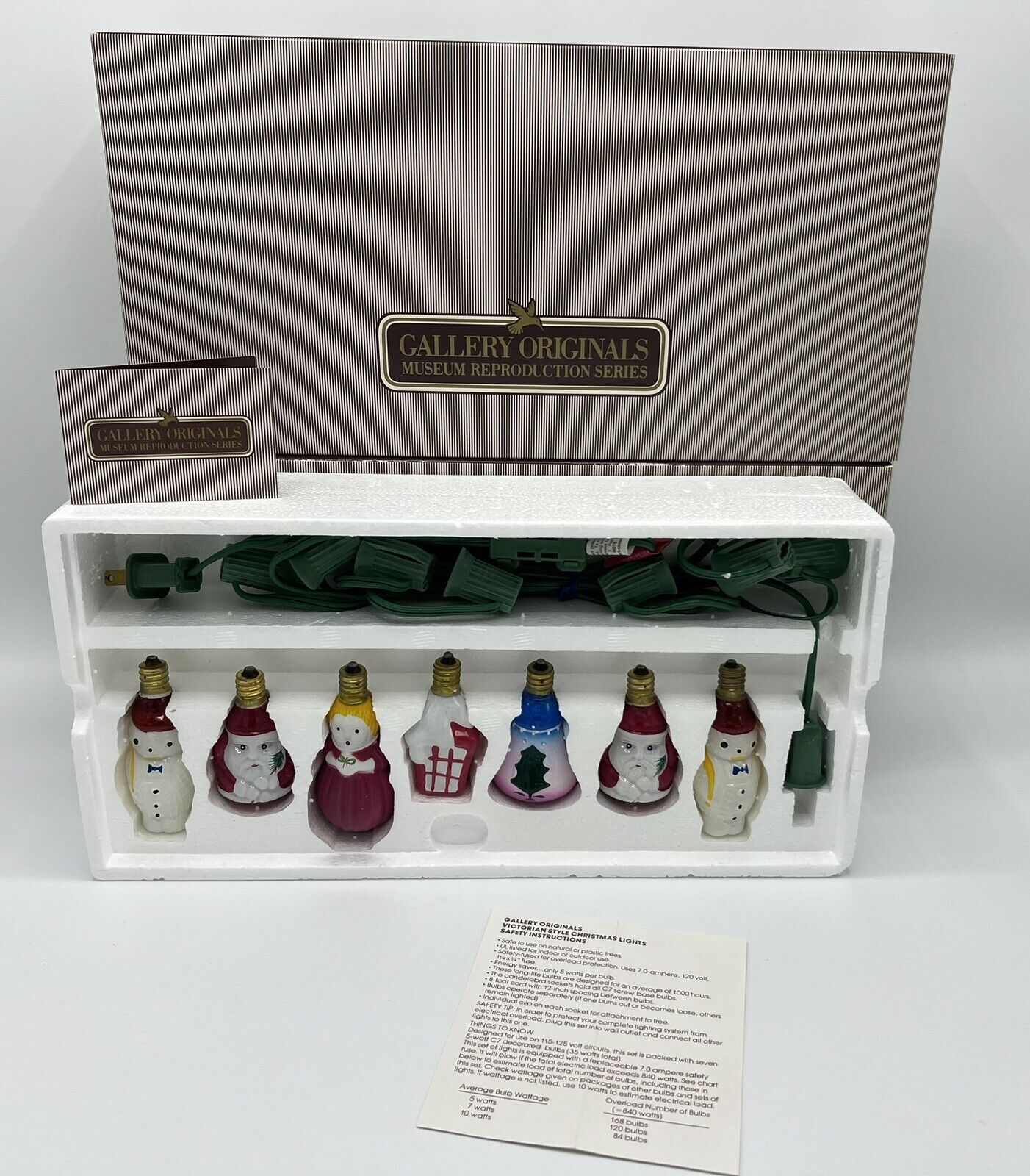 Avon Victorian Style Christmas Lights Henry Ford Museum Tested & Works 1984