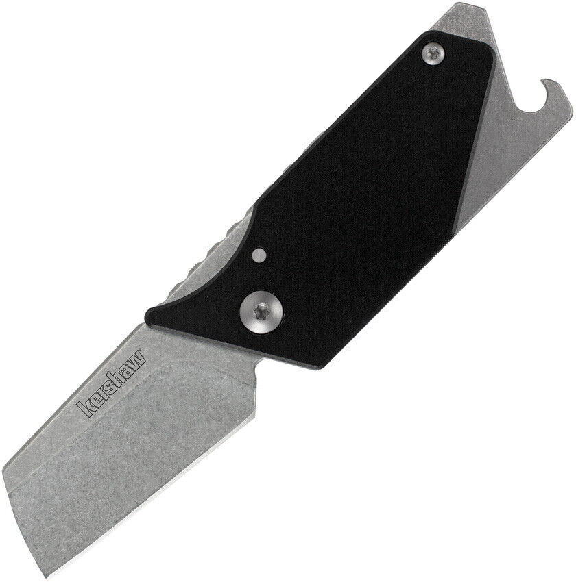 Kershaw Pub Black Aluminum Handle Folding Knife w/ Opener & Screwdriver 4036BLK