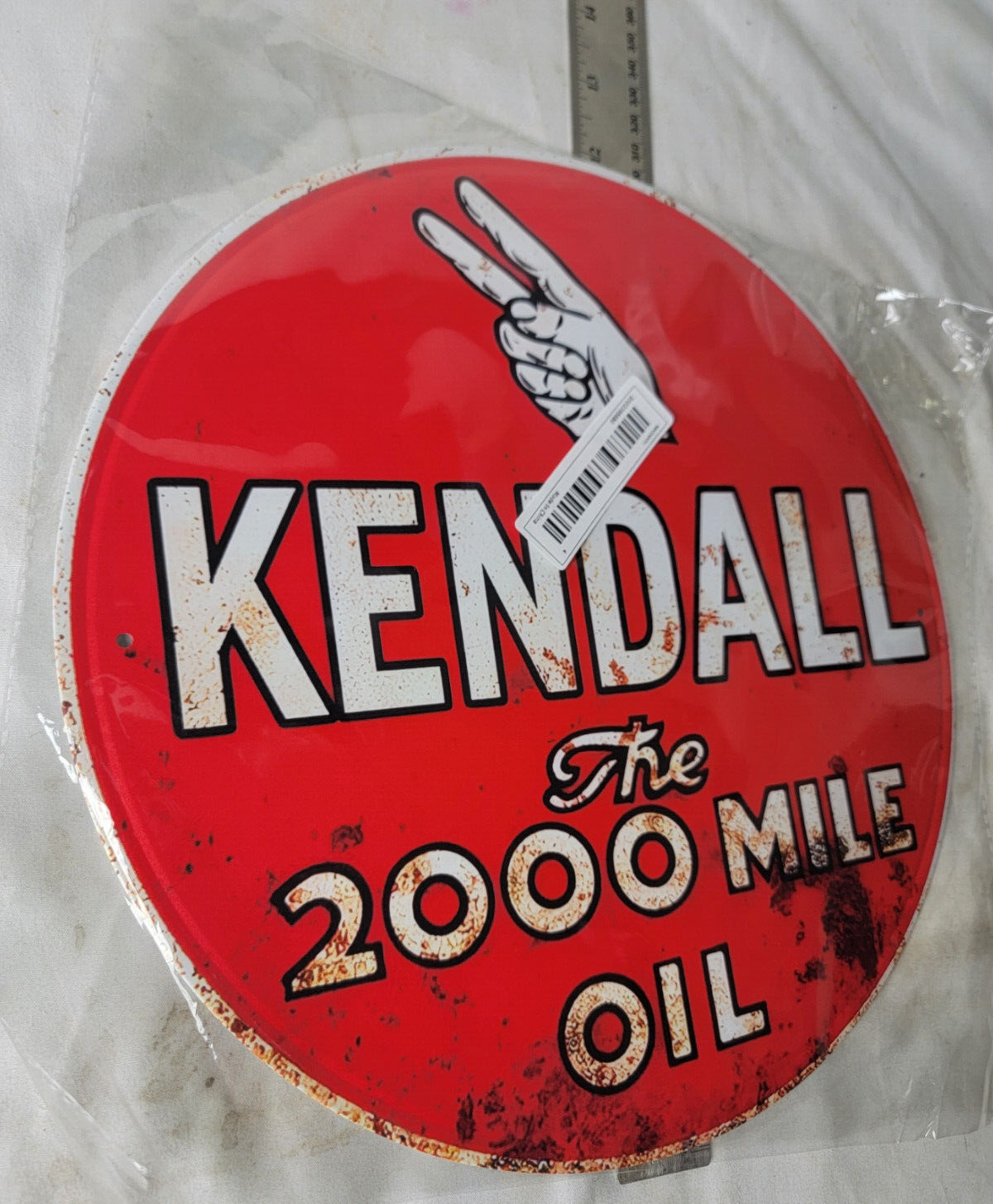 VINTAGE KENDALL COMPANY SIGN PUMP PLATE GAS STATION OIL Apart14