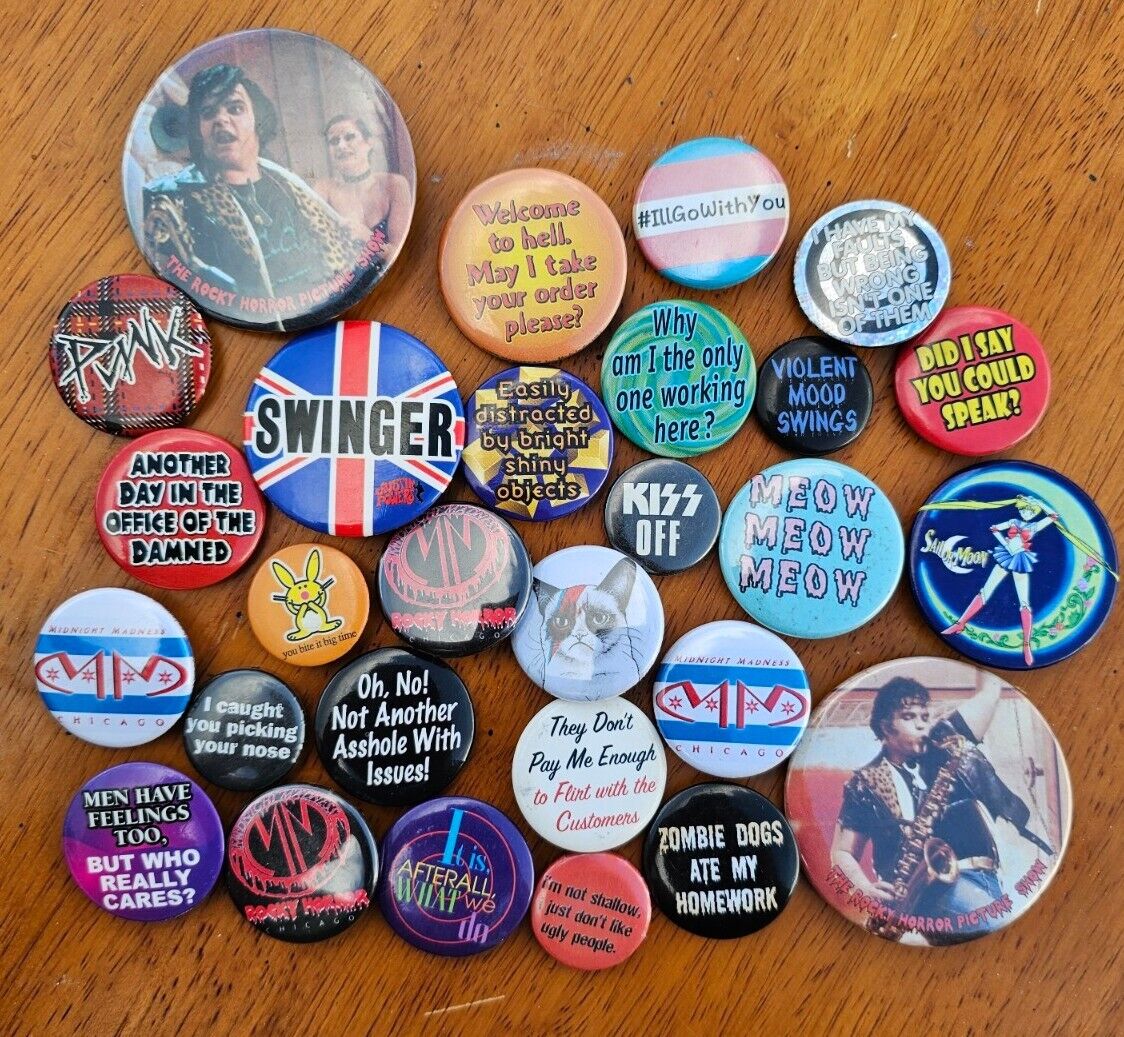 lot of vintage button pin set