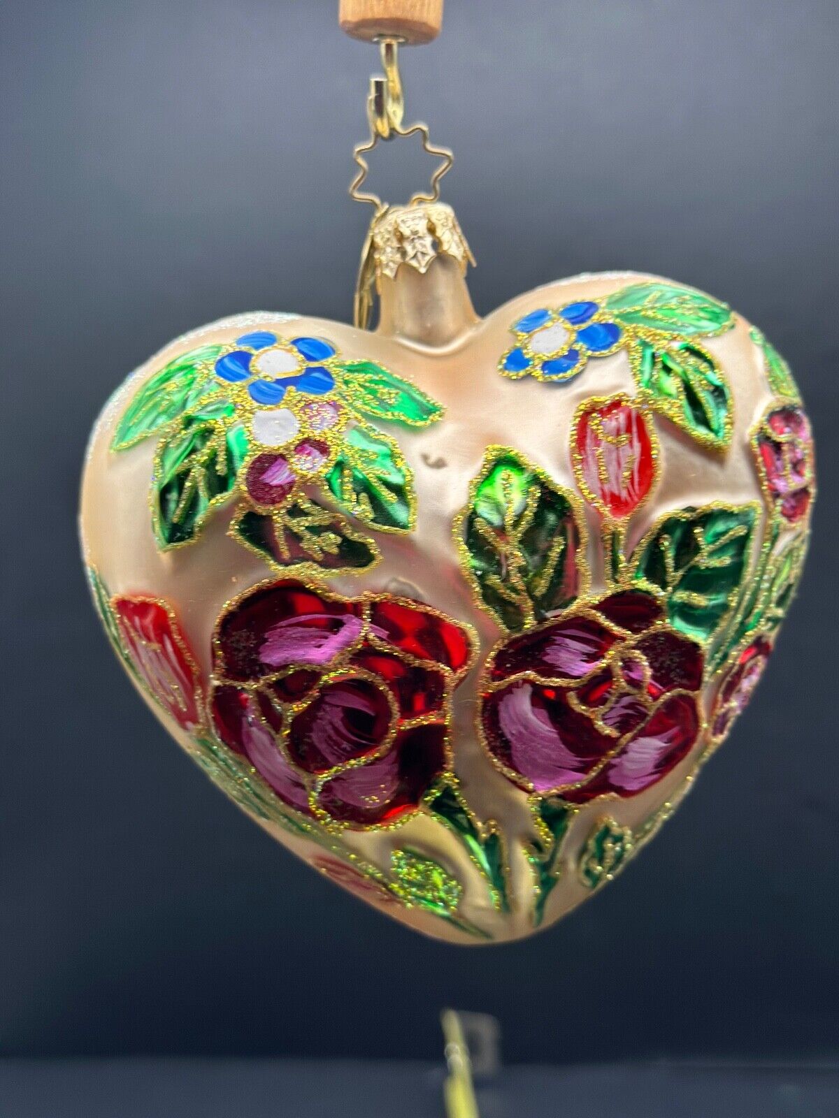 Christopher Radko SWEETHEARTS Floral Valentine Heart Spring Ornament 99-169-0
