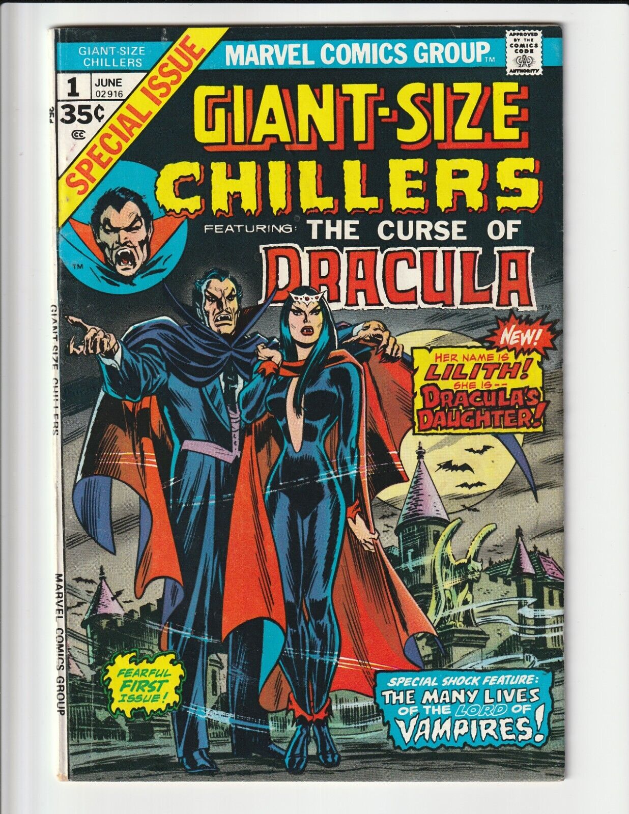 GIANT-SIZE CHILLERS #1 (1974) VG/FN 5.0 FIRST APPEARANCE OF LILITH MARVEL COMICS