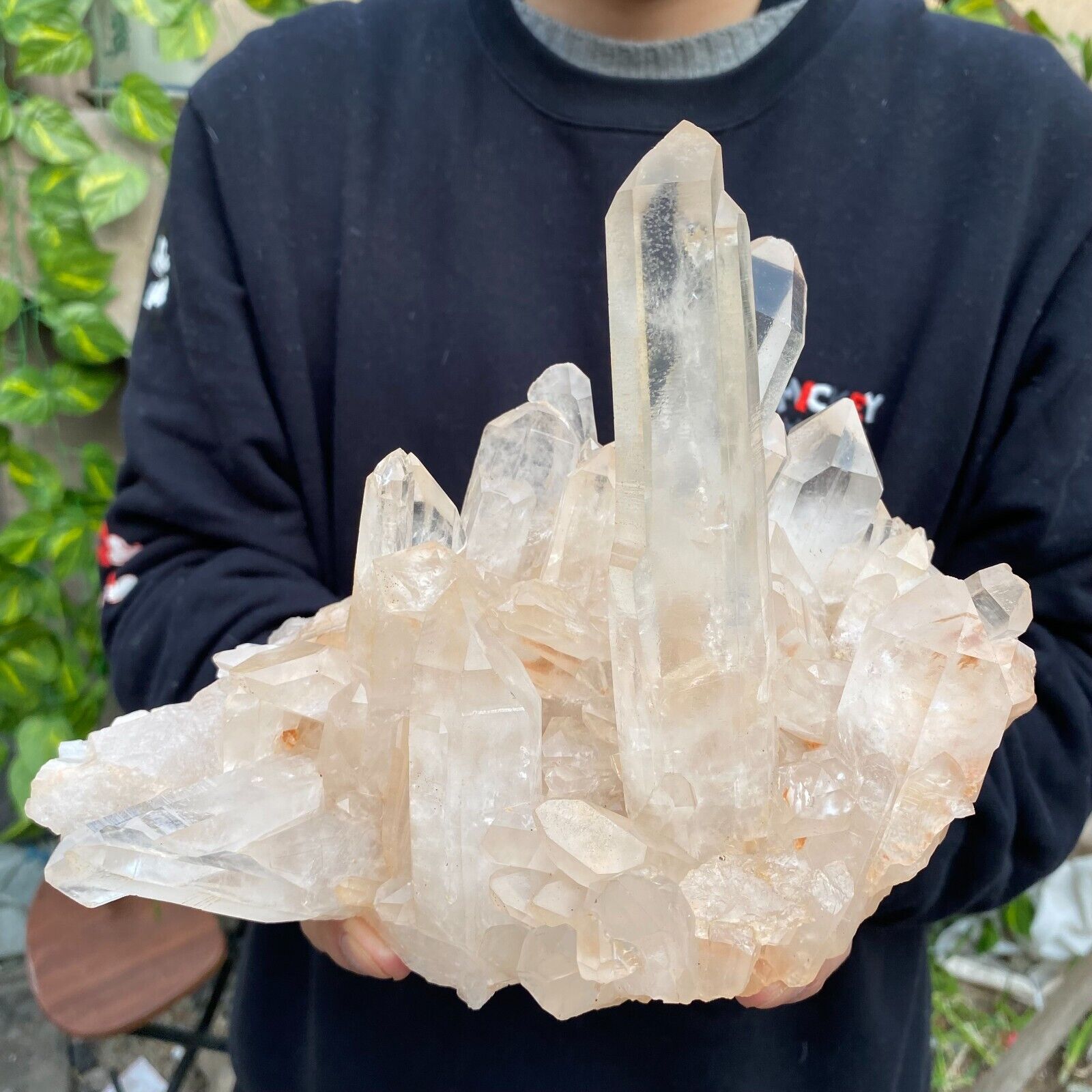 4lb A+++Large Natural clear white Crystal Himalayan quartz cluster /mineralsls