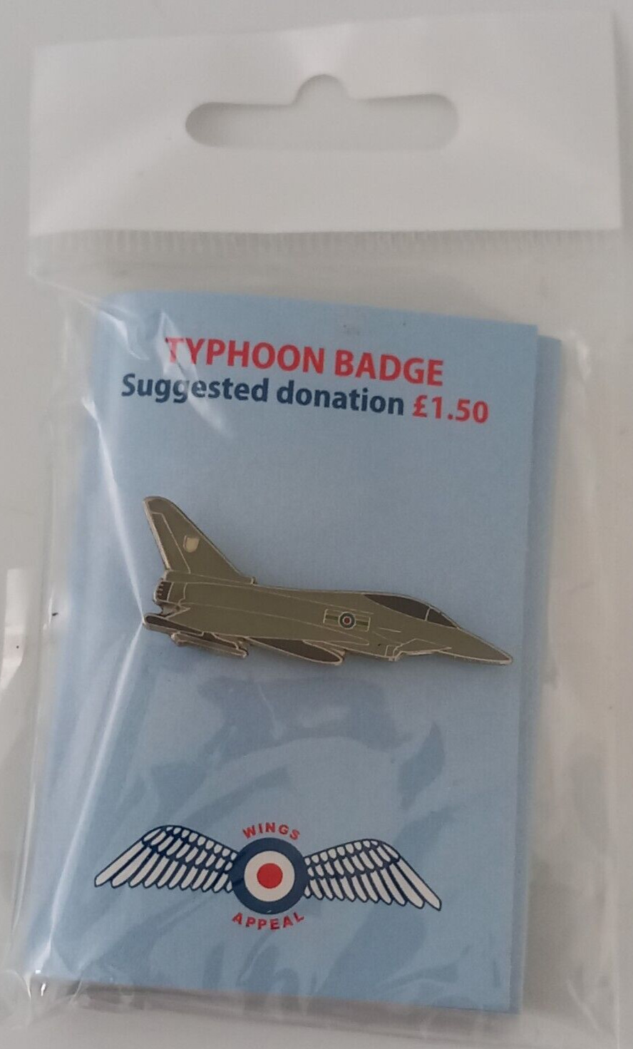 Wings Appeal RAF Typhoon Badge Pin Royal Air Force Charity