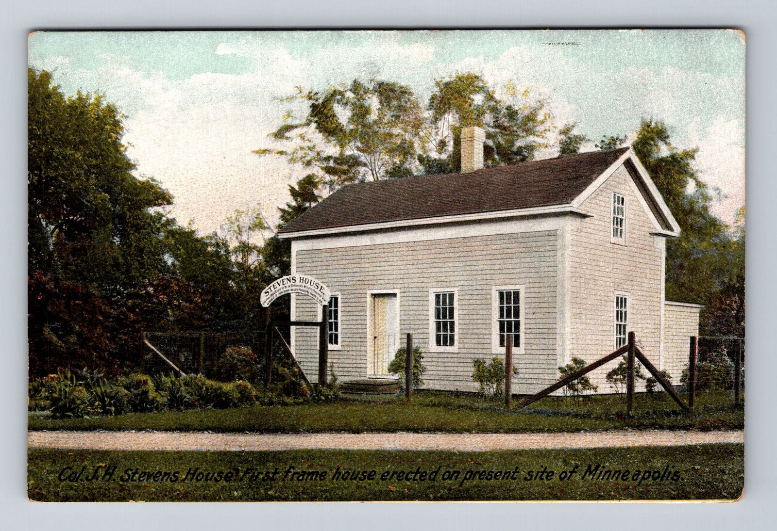 Minneapolis MN-Minnesota, Stevens House, Antique, Vintage Postcard