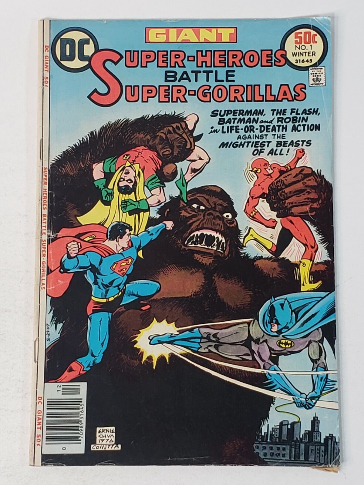 Super-Heroes Battle Super-Gorillas 1 Giant-Size DC Comics 50c Winter 1976