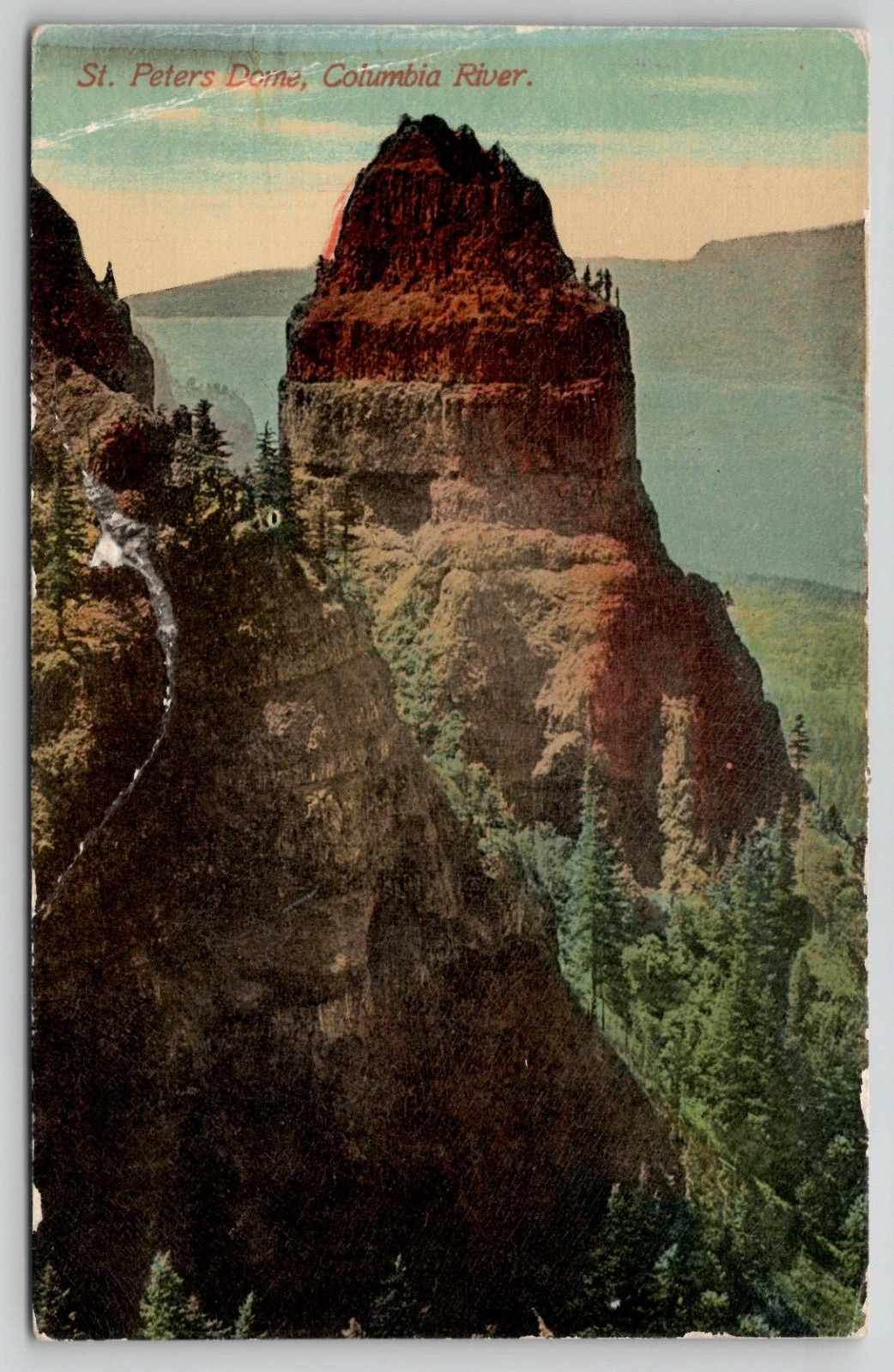 Columbia River Gorge WA & OR St. PETERS DOME - Vintage Unposted POSTCARD