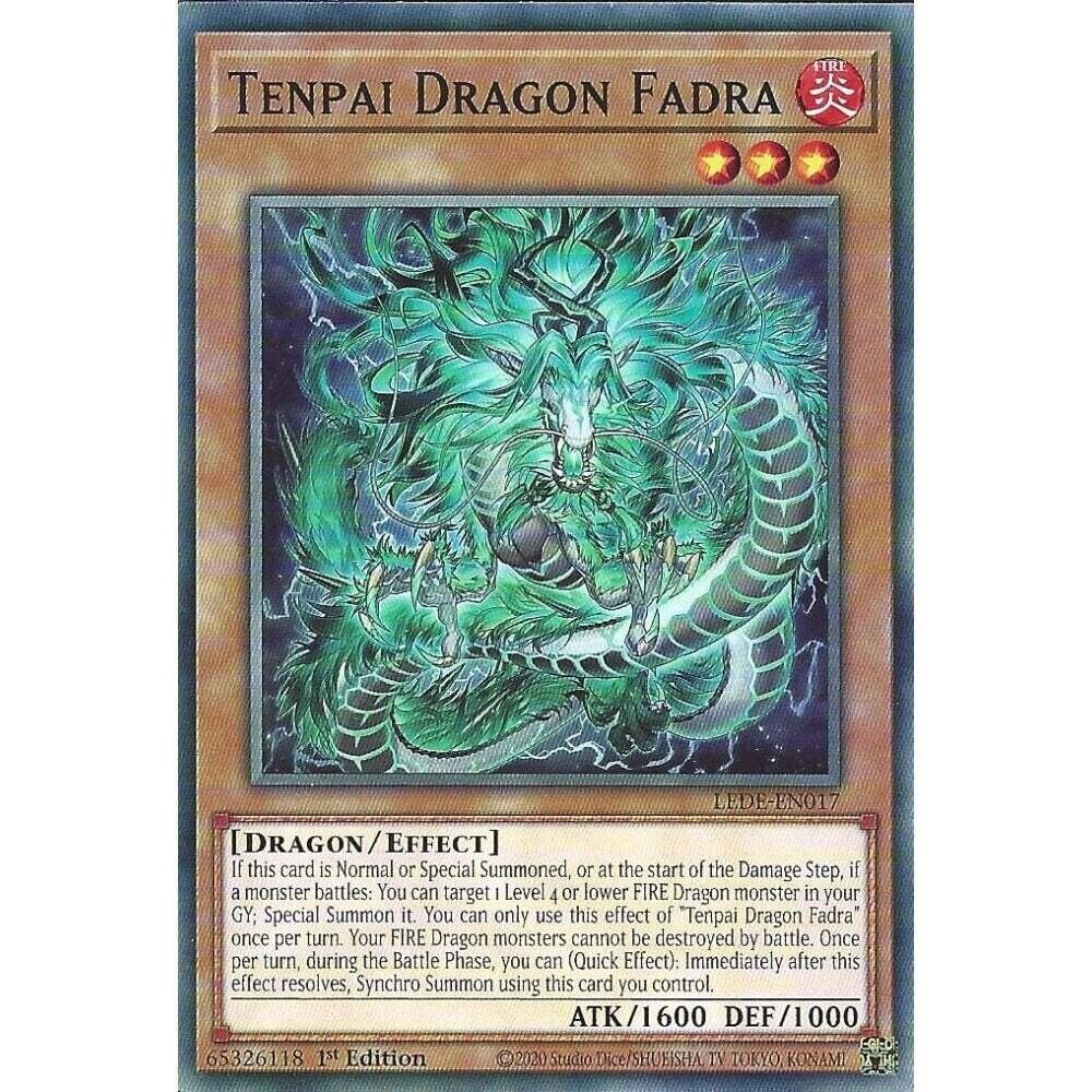 LEDE-EN017 Tenpai Dragon Fadra : Common Card : 1st Edition YuGiOh TCG