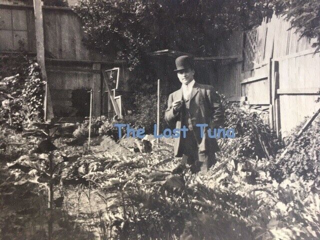 Antique Original Photograph Dapper Handsome San Francisco Man in Garden
