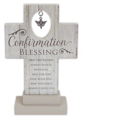 Cross-Confirmation Blessing w/Metal Dove Charm-Standing (6\