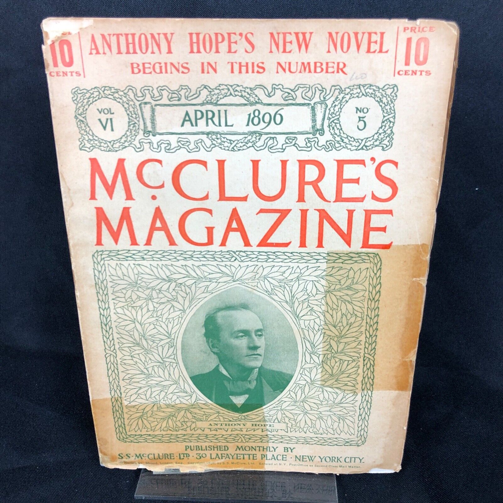 McClure's Magazine - Anthony Hope on Cover - April 1896 Vintage Ads Ephemera