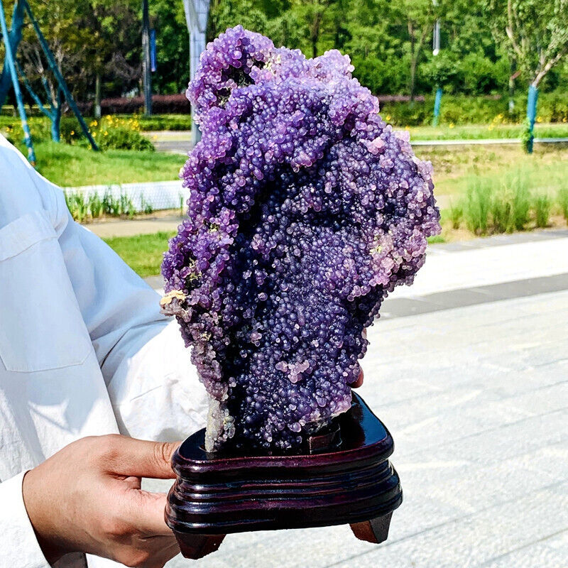 6.5LB Natural purple grape agate quartz crystal granular mineral specimen