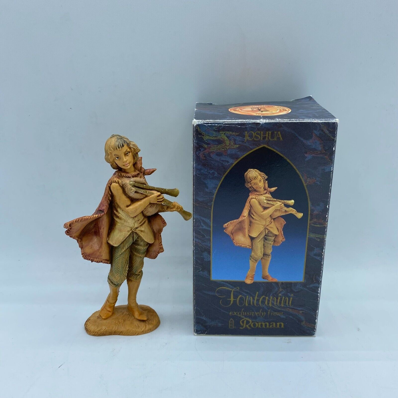 Fontanini Joshua the Musician Heirloom Nativity Figure 162 Depose Italy 1983 Box