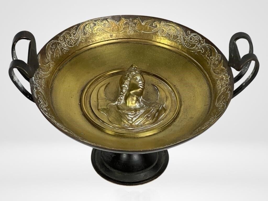 Antique Napoleon III French Bronze Cassolette Bowl attrib to Ferdinand Levillain