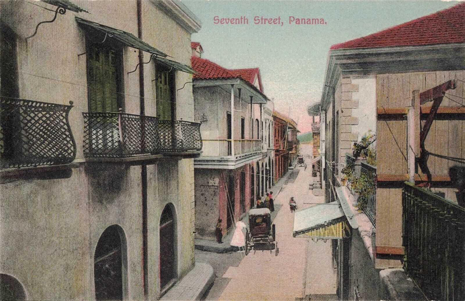 Seventh Street Panama c.1908 Postcard A615