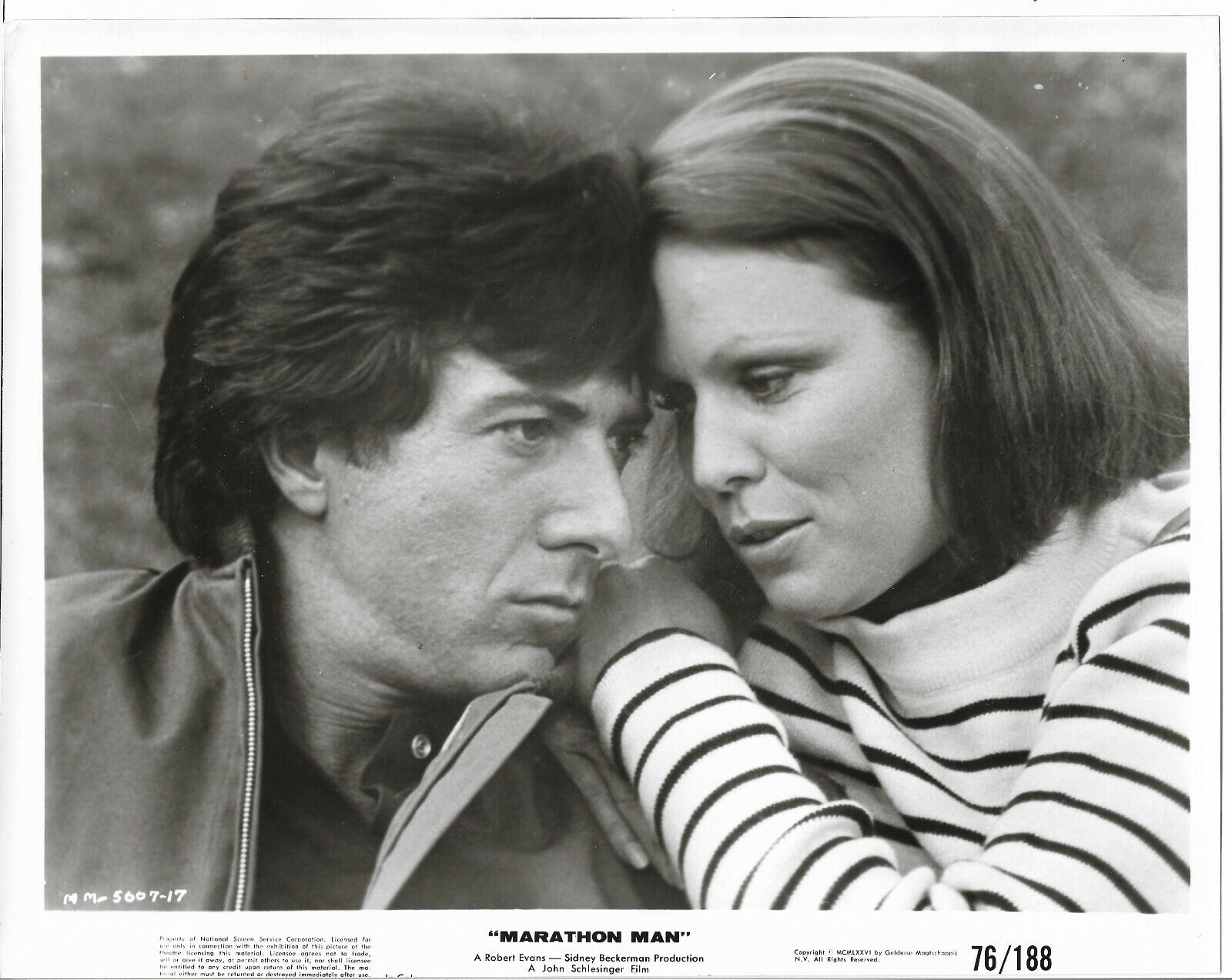 Movie Photo, Dustin Hoffman and Marthe Keller, Marathon Man (1976)