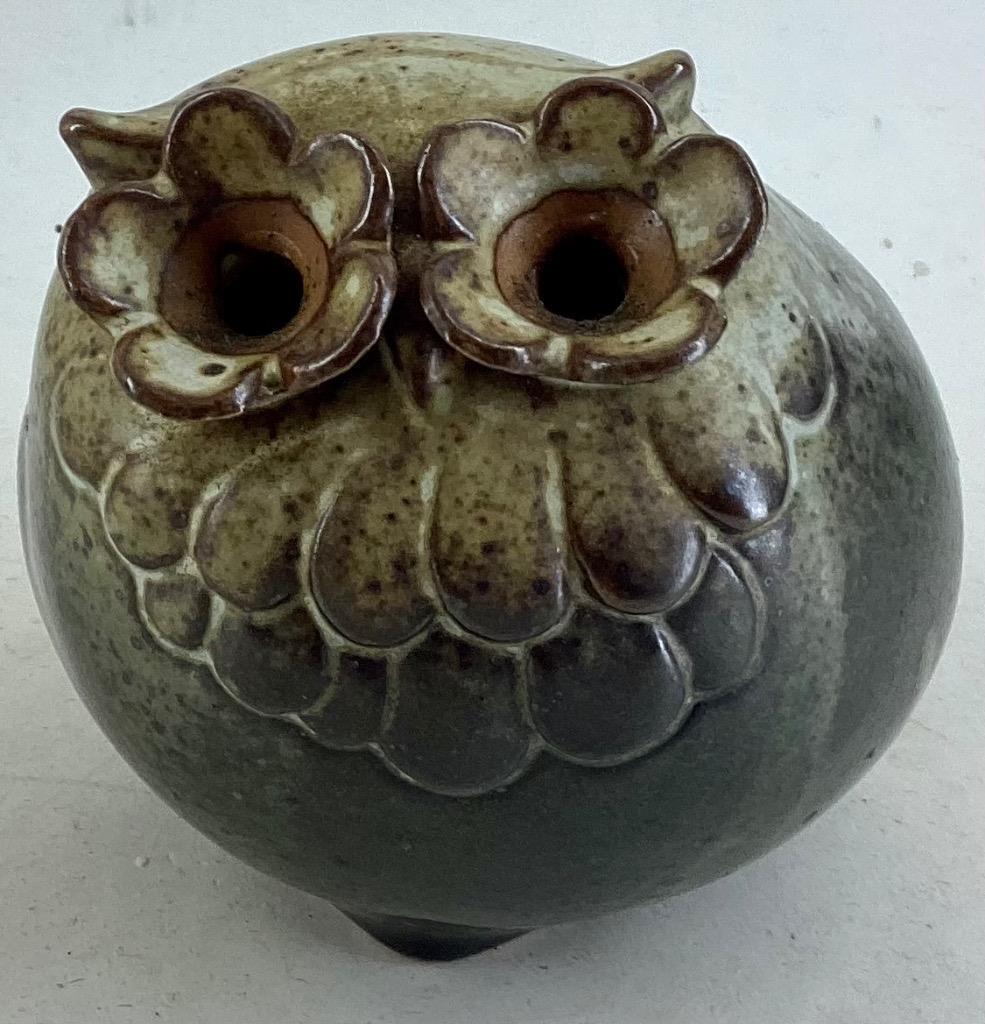vintage 60\'s Glazed Pottery OWL 6pix