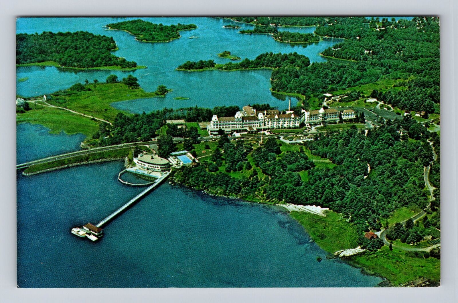 Newcastle NH-New Hampshire, Aerial The Wentworth By The Sea, Vintage Postcard