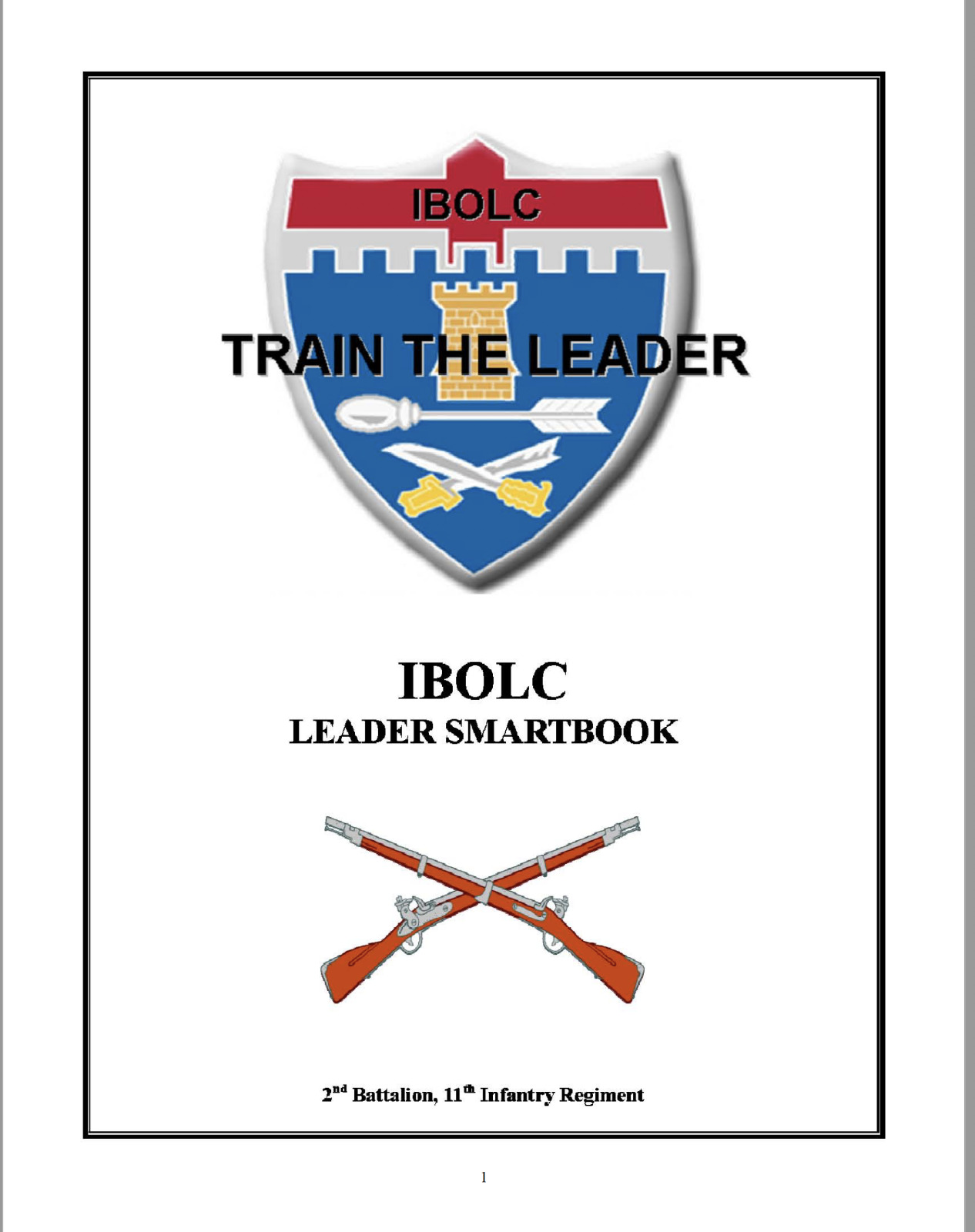 106 Page Army Infantry Officer Basic Coure IBOLC LEADER SMARTBOOK Manual on CD