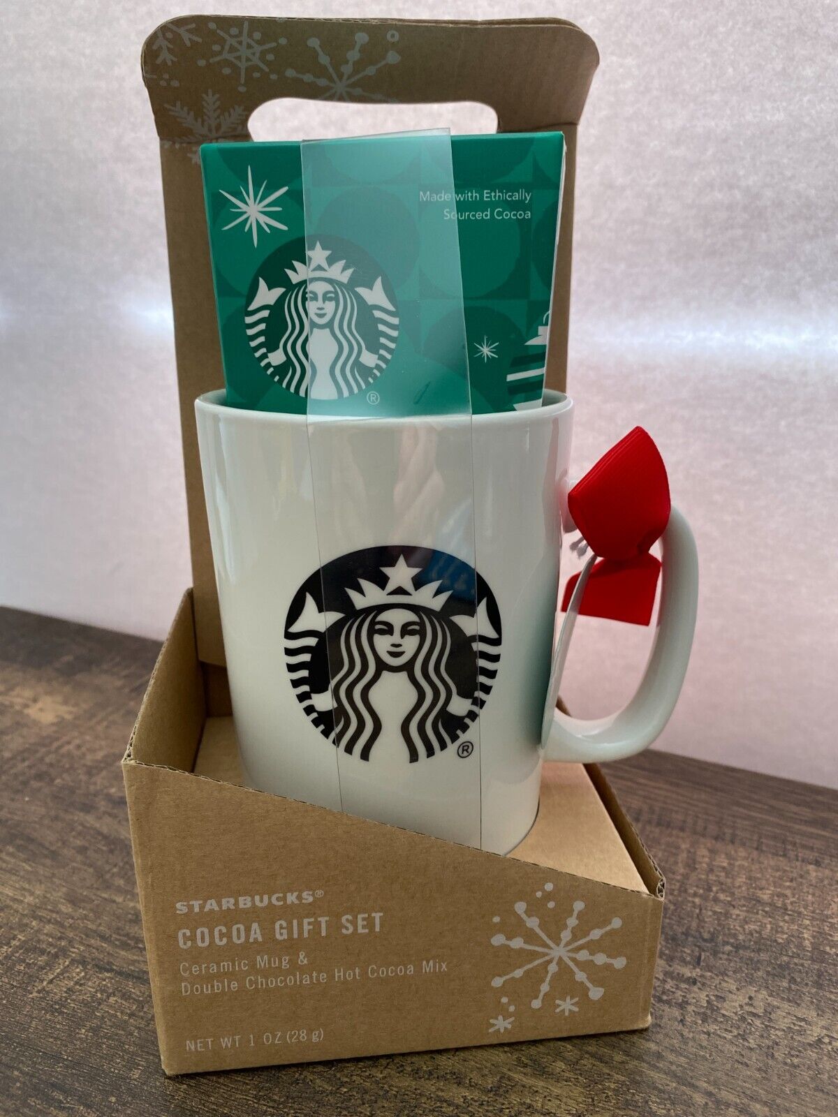 New Starbucks Cup 16 oz Coffee Mug Gift Set W/ Hot Cocoa - See Description