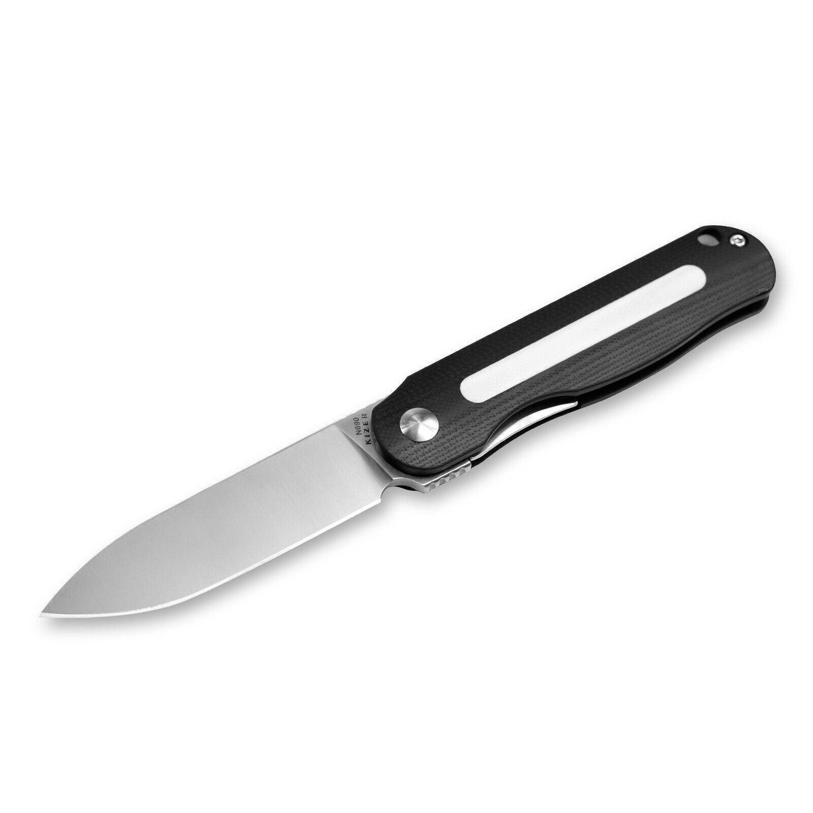 Kizer Vanguard Lätt Vind Mini G10 Drop Point Black White EDC Knife V3567N1