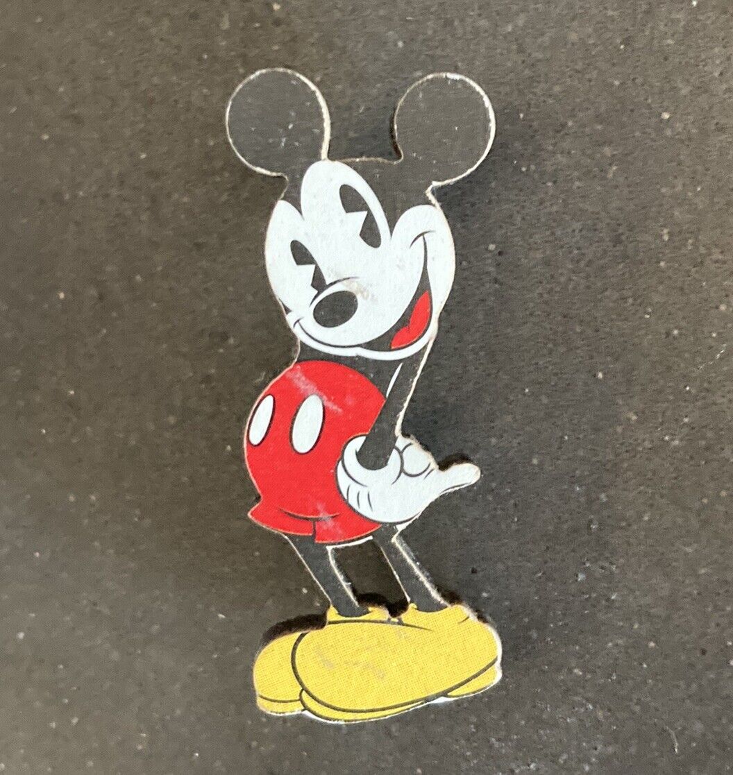 Vintage Handmade Wooden Mickey Mouse Pin