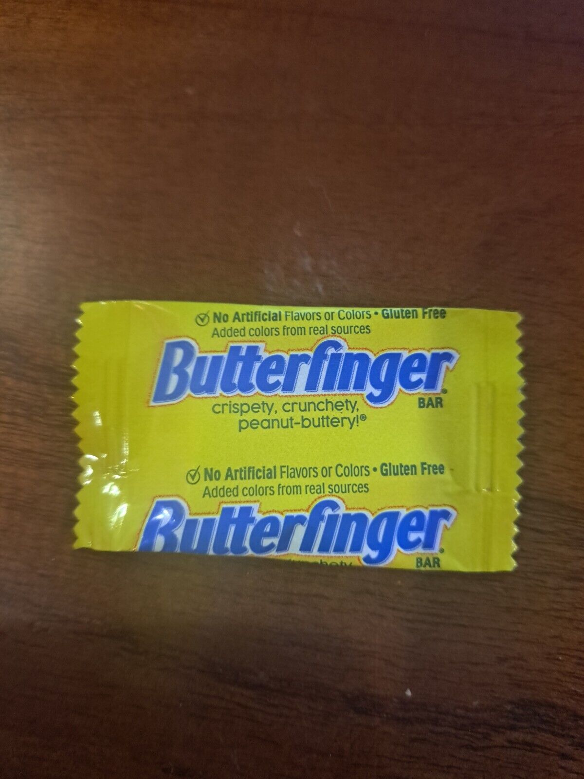 RARE Factory Defect Butterfinger EMPTY SEALED Butterfinger Mini Candy Wrapper