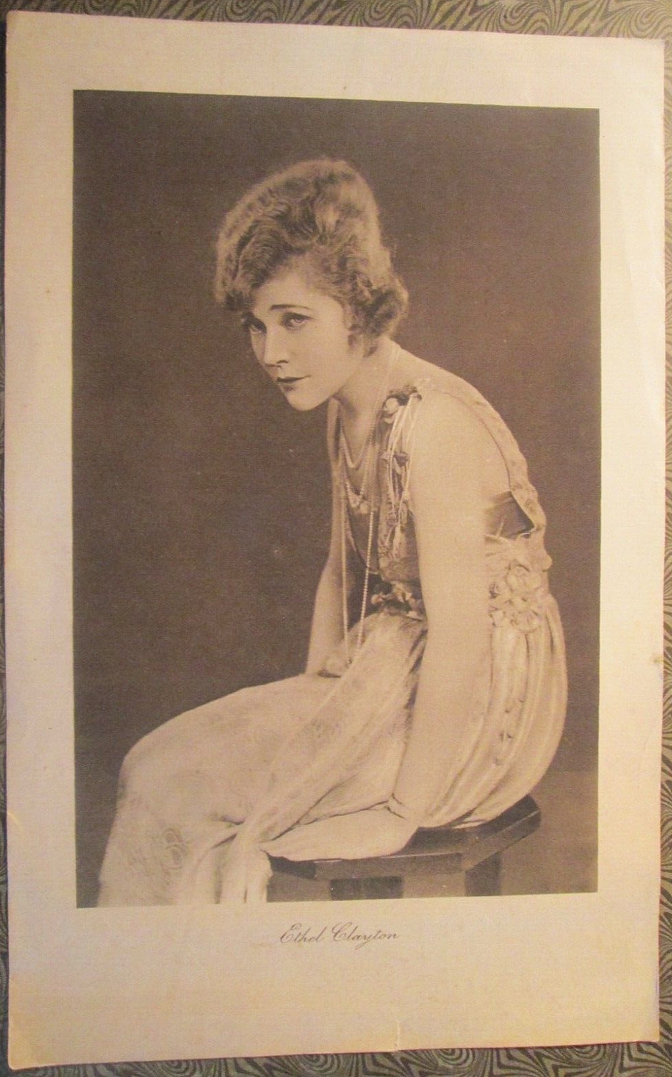 ETHEL CLAYTON Film Magazine Paper Insert 1920s 10in./6in. RARE